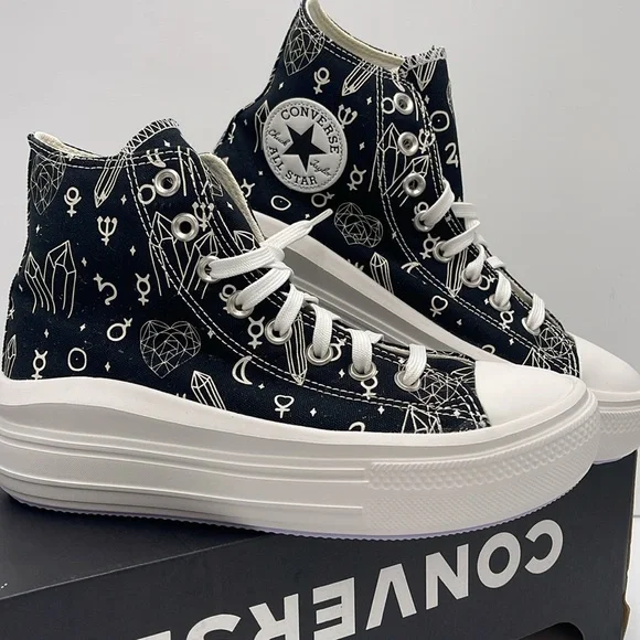 Converse WMNS CTAS MOVE HI
BLACK/NATURAL IVORY A03725C Platforms Sneakers - Picture 7 of 16
